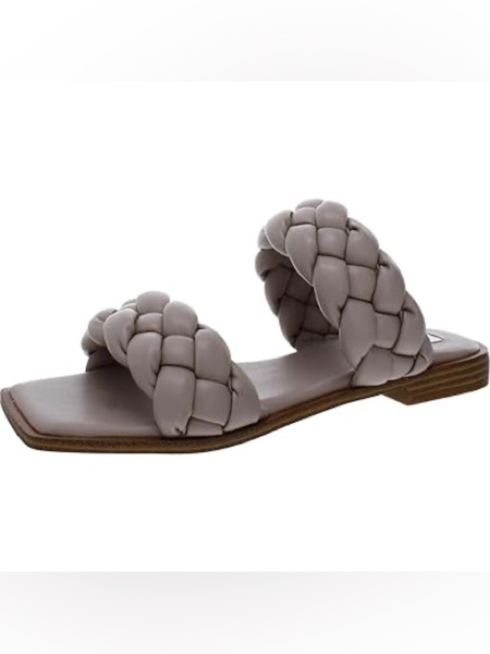 Steve Madden Spain Sandals Taupe Open Toe Slides Shoes Womens size 7.5 Summer